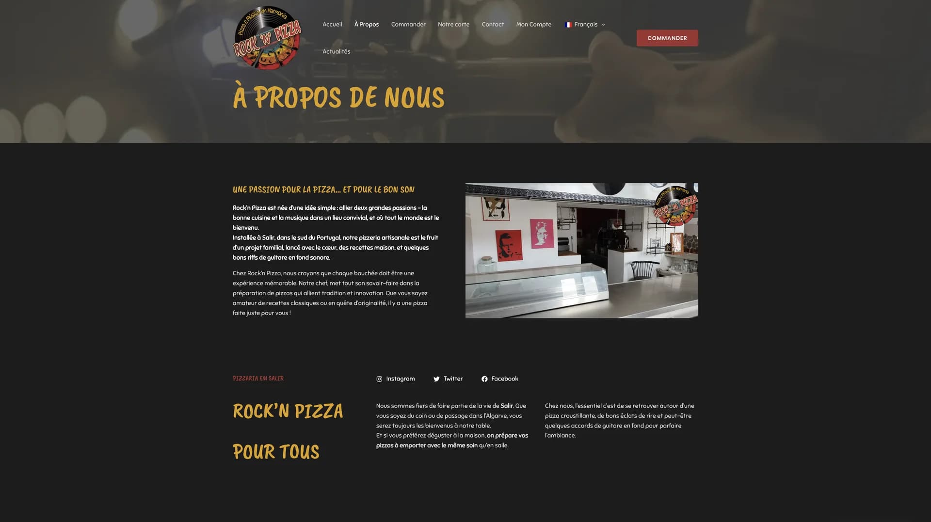 Rock’n Pizza — Histoire du lieu et identité rock
