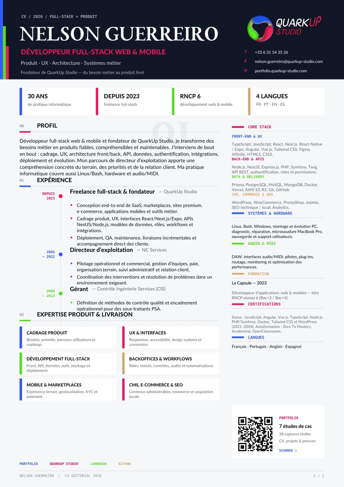 CV éditorial — Nelson Guerreiro
