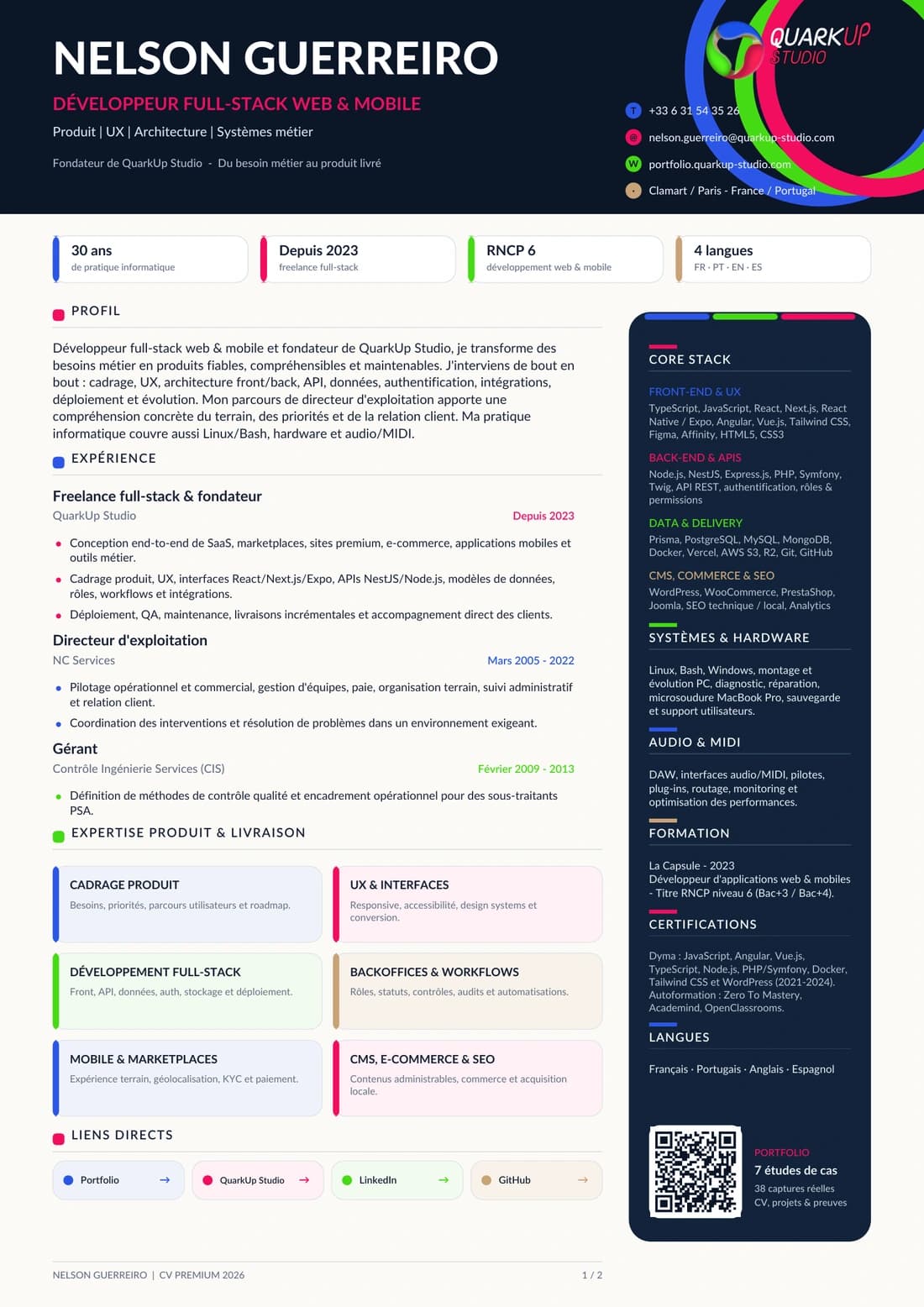 CV complet — Nelson Guerreiro